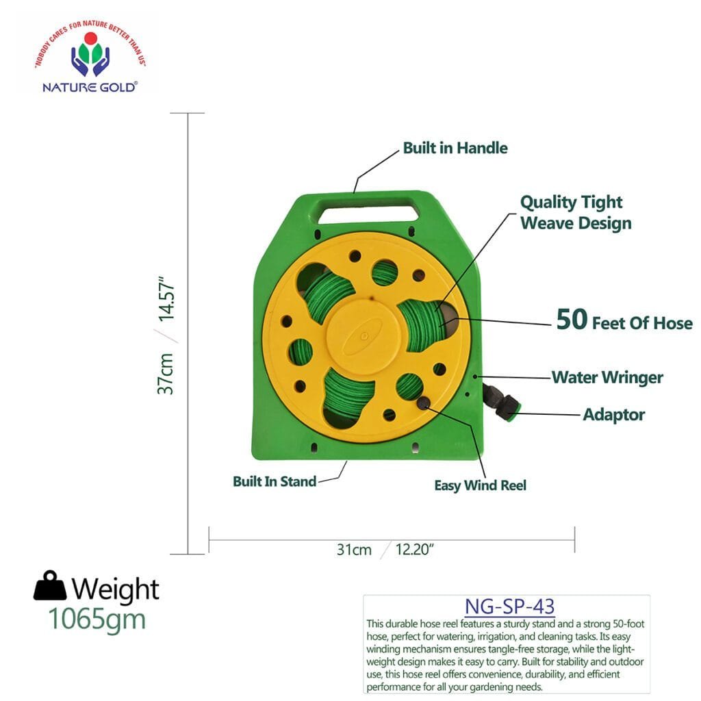 flat hose on reel