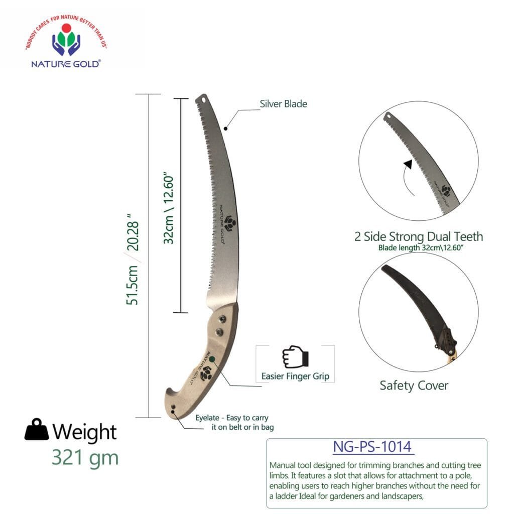Pruning saw wood handle