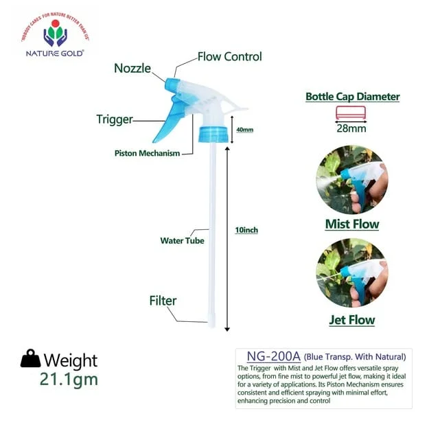 Trigger Spray Bottle NG-200A (Blue Trans)