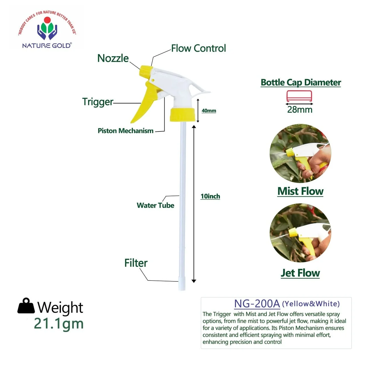 Spray Pipe NG-200A (Yellow & White)