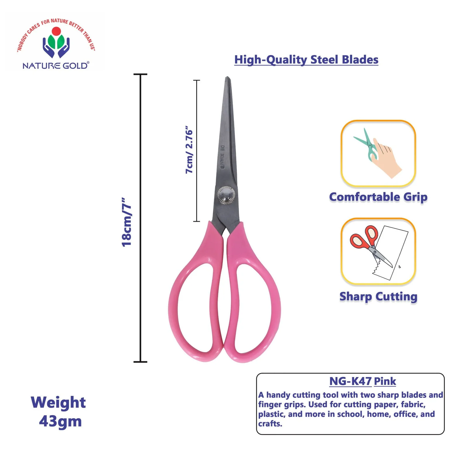 Pink Sharp Scissor NG-K47