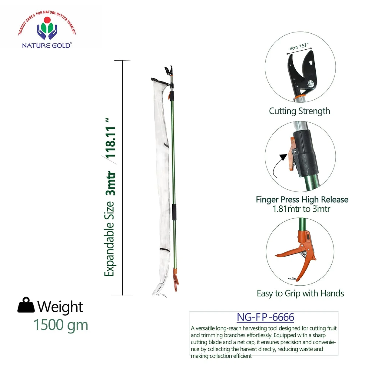 Trimming Branches Long Reach Pruner NG-FP-6666