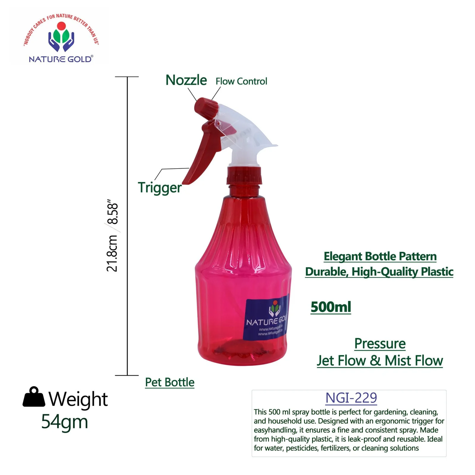 Pet Water Spray Bottle NGI-229